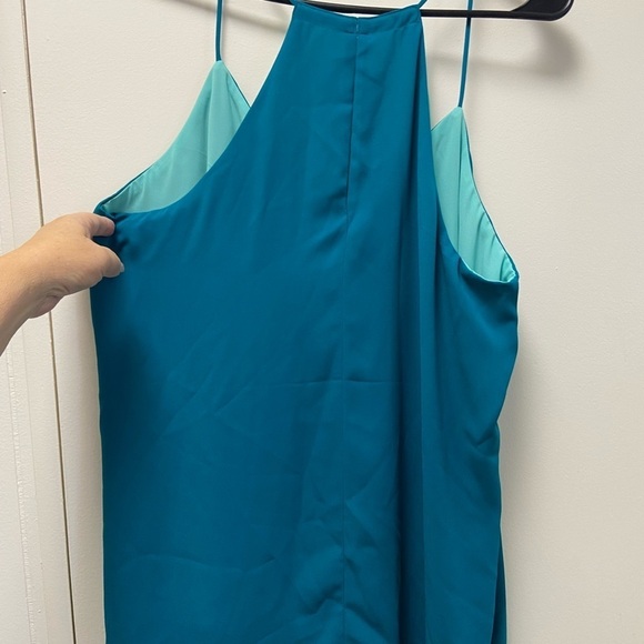 Express‎ Barcelona cami large tank two toned turquoise blue soft thin straps - Picture 2 of 6